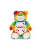 Preview: Stofftier Bär Regenbogen bestickt mit Namen